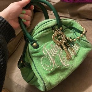 Juicy Couture green bowler purse with gold Vintage